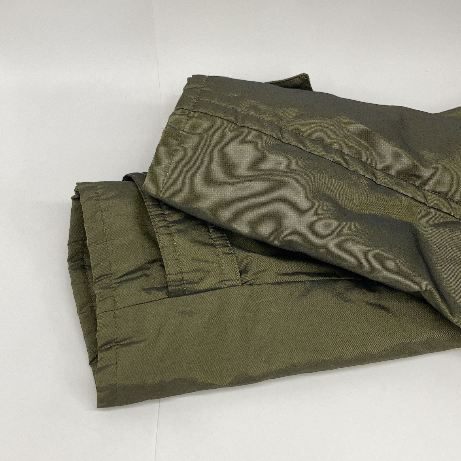 Max Mara Rainwear Khaki Hooded Coat 42 with Fur Liner — view 7