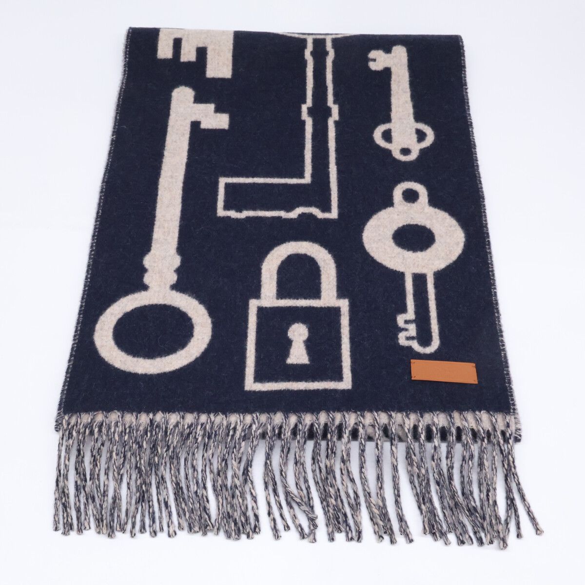 Hermes Kazak Keys Collection Cashmere Scarf — view 2