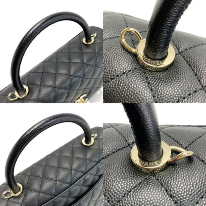 Chanel Coco Handle 29 Caviar Leather Black Chain Shoulder — view 4