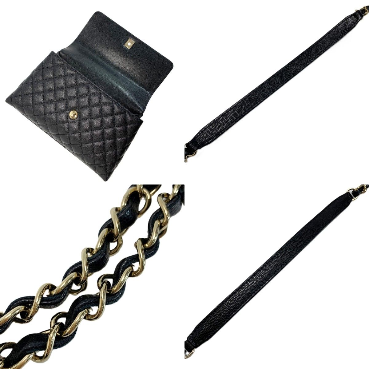 Chanel Coco Handle 29 Caviar Leather Black Chain Shoulder — view 6