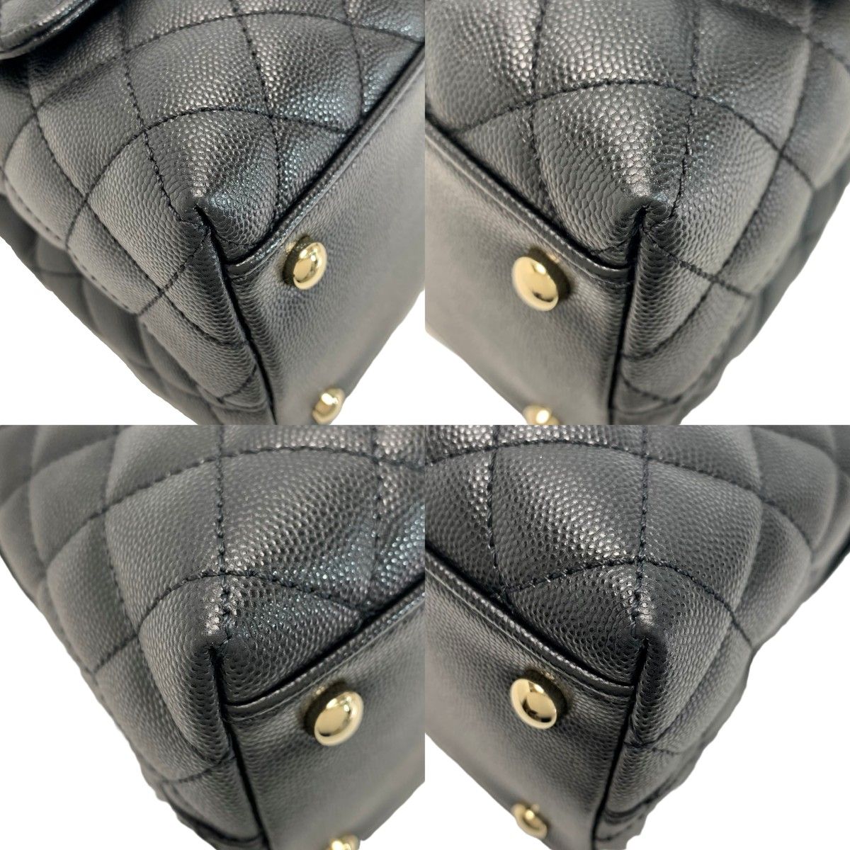 Chanel Coco Handle 29 Caviar Leather Black Chain Shoulder — view 7