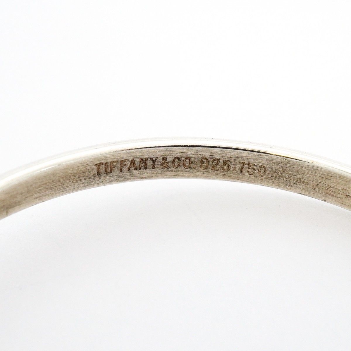 Tiffany & Co Bangle Hook Eye 18k Yellow Gold 925 Sterling Silver Bracelet — view 5