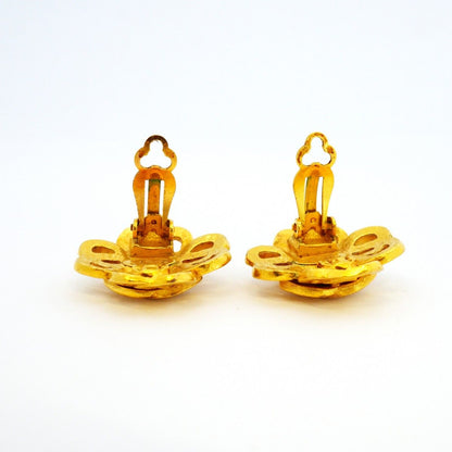 Chanel Earrings Vintage CC Logo Gold Plated — view 7