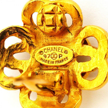 Chanel Earrings Vintage CC Logo Gold Plated — view 4