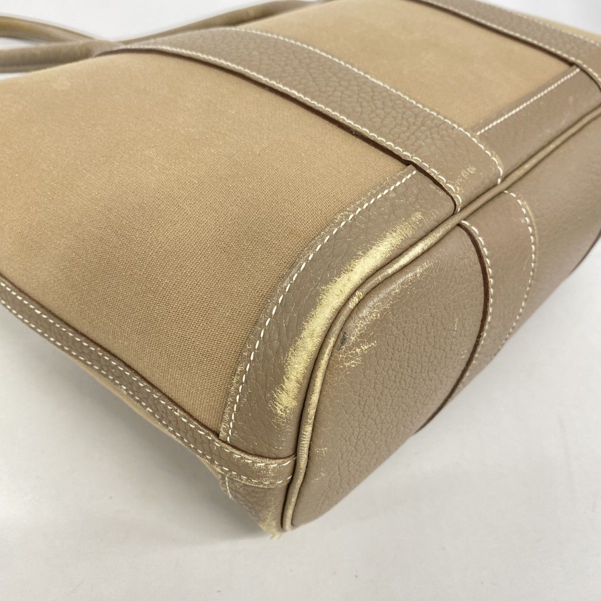 Hermes Tote Garden Zip PM Toile Officier Etoupe Silver — view 6