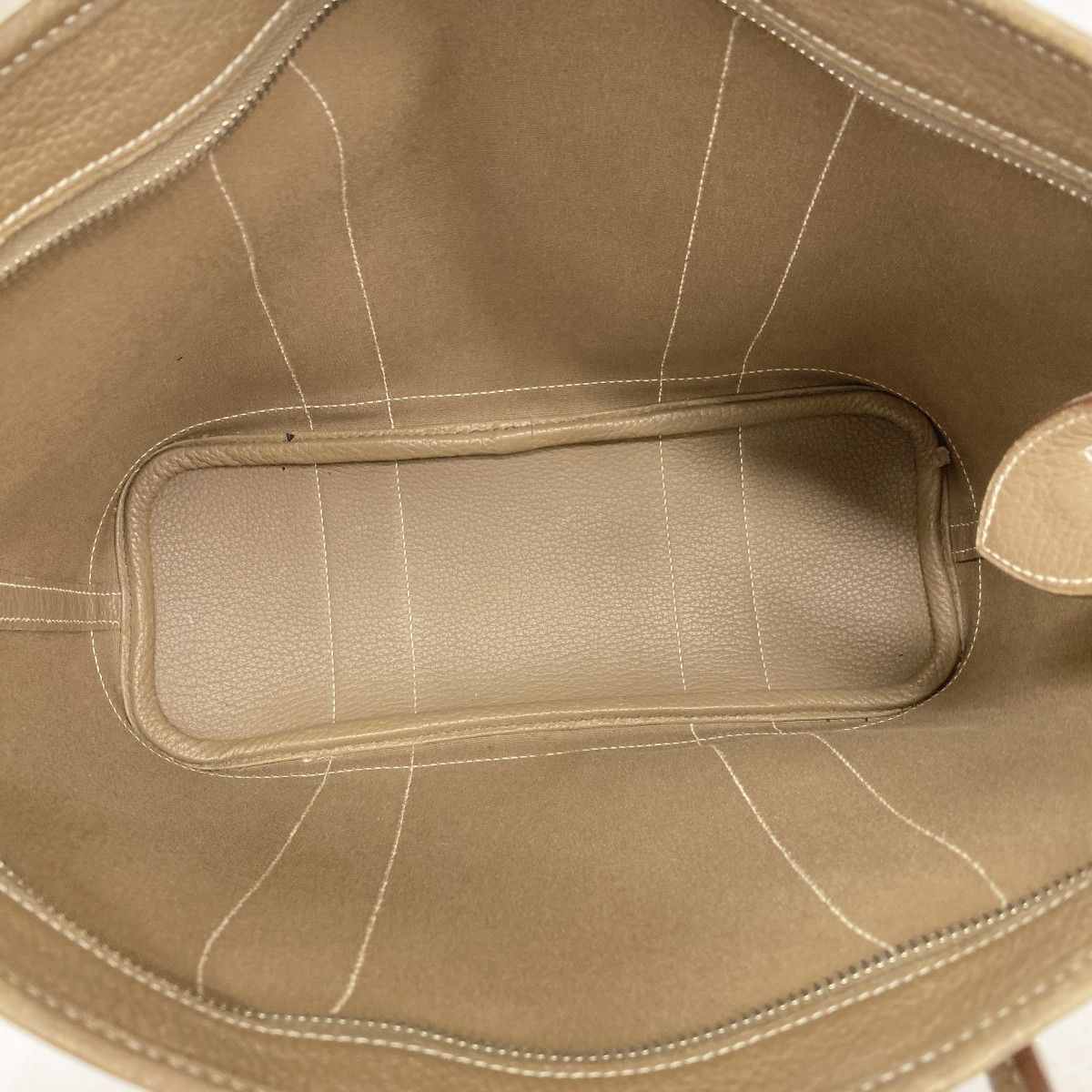 Hermes Tote Garden Zip PM Toile Officier Etoupe Silver — view 4