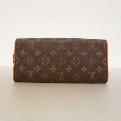 Louis Vuitton Shoulder Bag Monogram Pochette Twin GM Brown — view 9