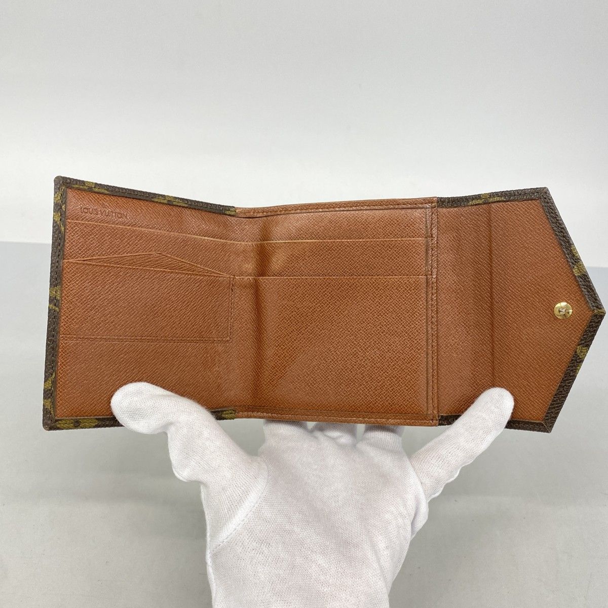 Louis Vuitton Trifold Wallet Monogram Porte-Monnaie Billets Cult Cles Brown — view 3