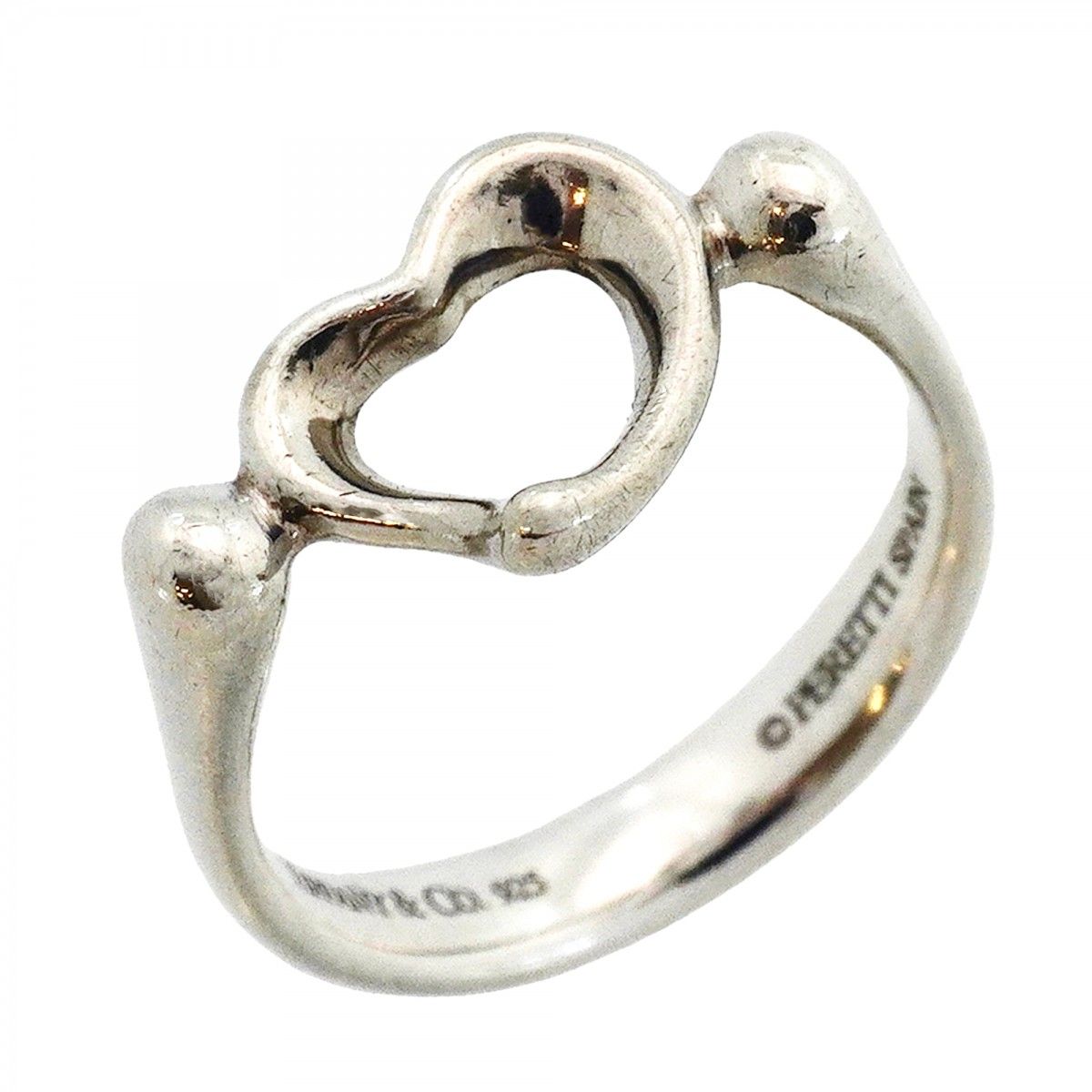 Tiffany & Co Ring Open Heart 925 Sterling Silver