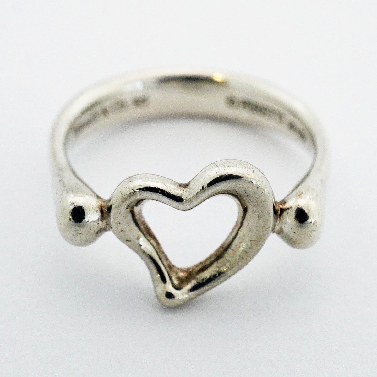 Tiffany & Co Ring Open Heart 925 Sterling Silver — view 3