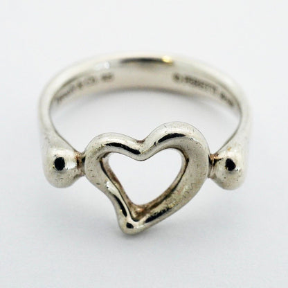 Tiffany & Co Ring Open Heart 925 Sterling Silver — view 3