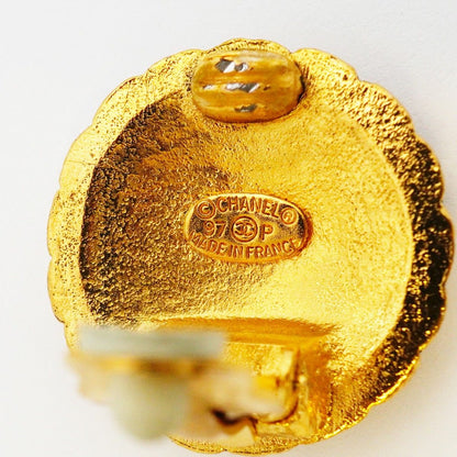 Chanel Earrings Vintage CC Logo Round — view 4