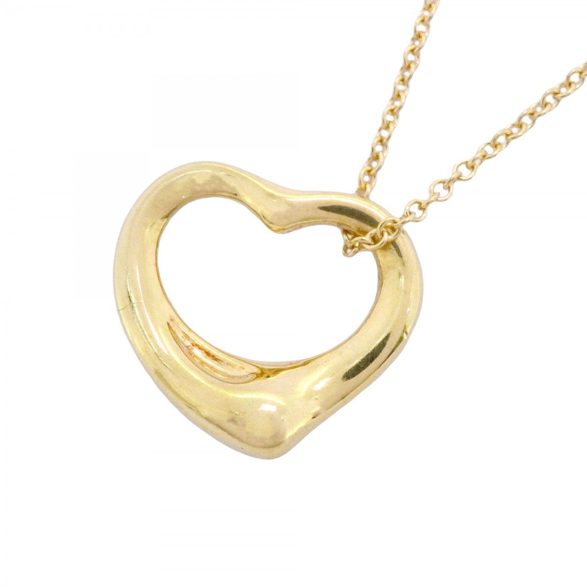 Tiffany & Co Necklace Open Heart 18k Yellow Gold