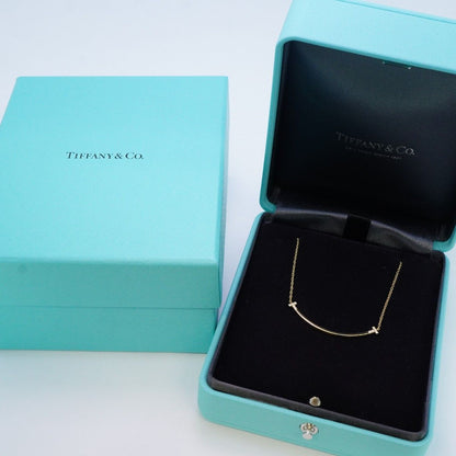 Tiffany & Co Necklace T Smile Small 18k Yellow Gold Diamond — view 8