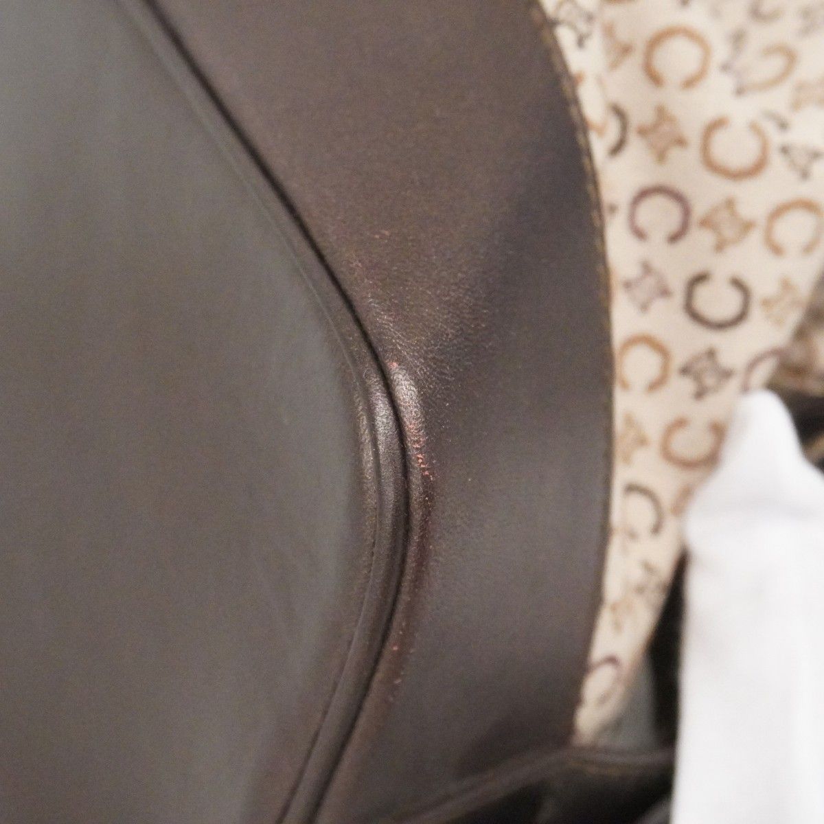 Celine Handbag C Macadam Canvas Brown Silver — view 6