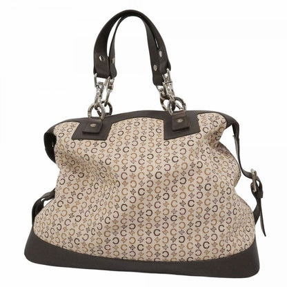 Celine Handbag C Macadam Canvas Brown Silver