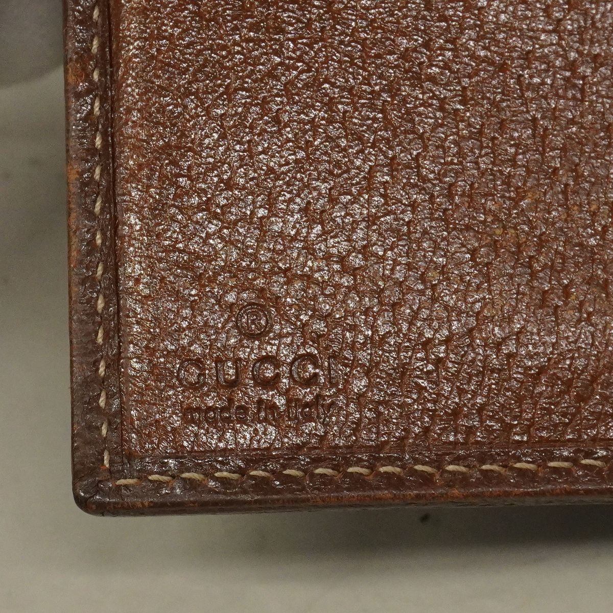 Gucci Wallet Denim Blue Brown Gold — view 5