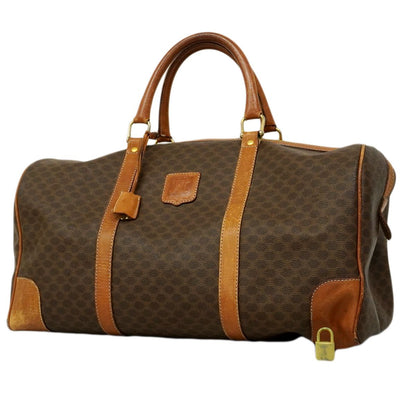 Celine Boston Bag Macadam Brown Gold