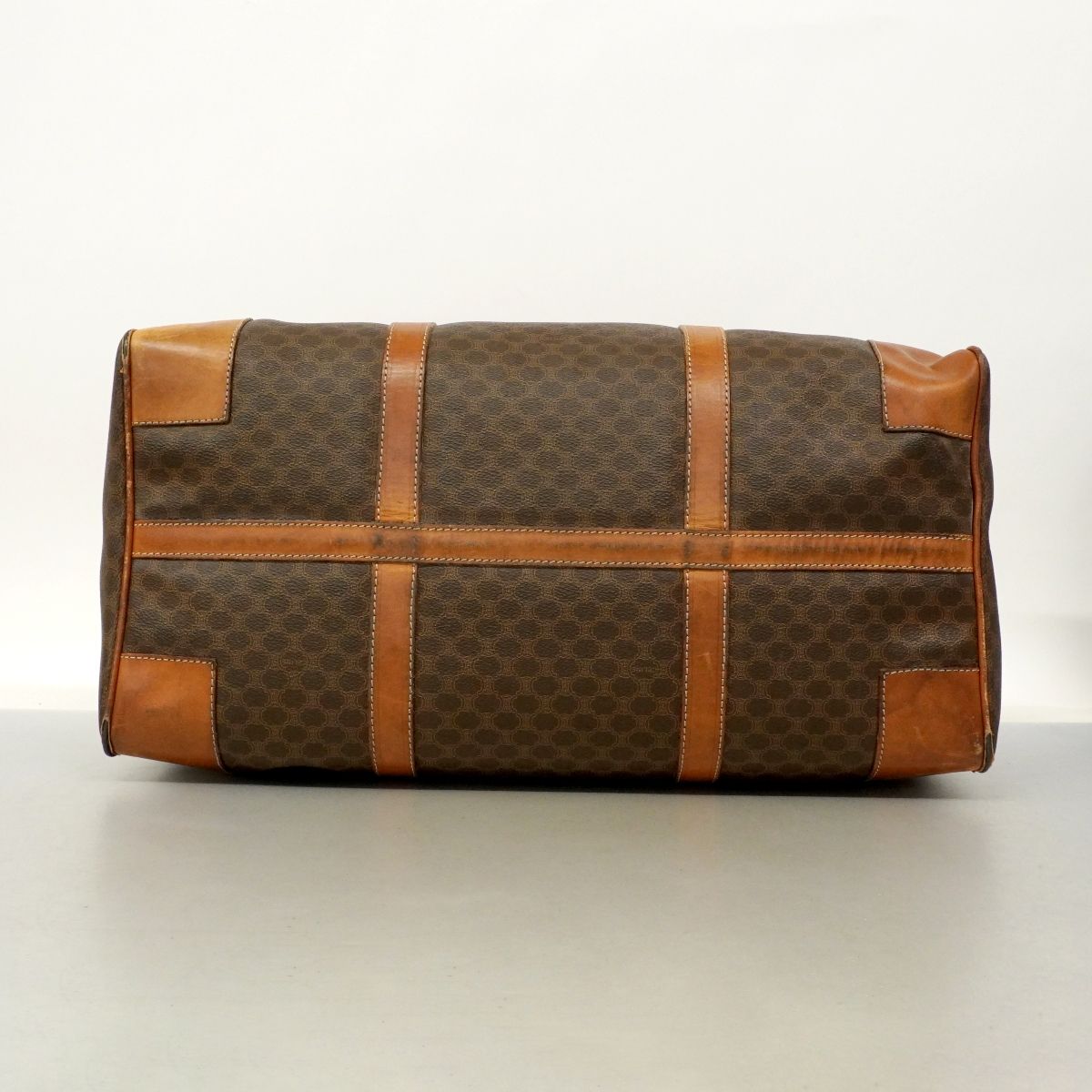 Celine Boston Bag Macadam Brown Gold — view 3