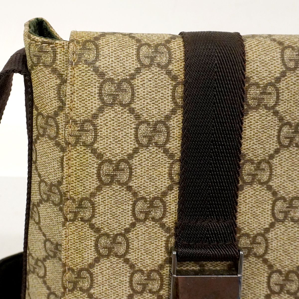 Gucci Shoulder Bag GG Supreme Beige Brown Silver — view 8