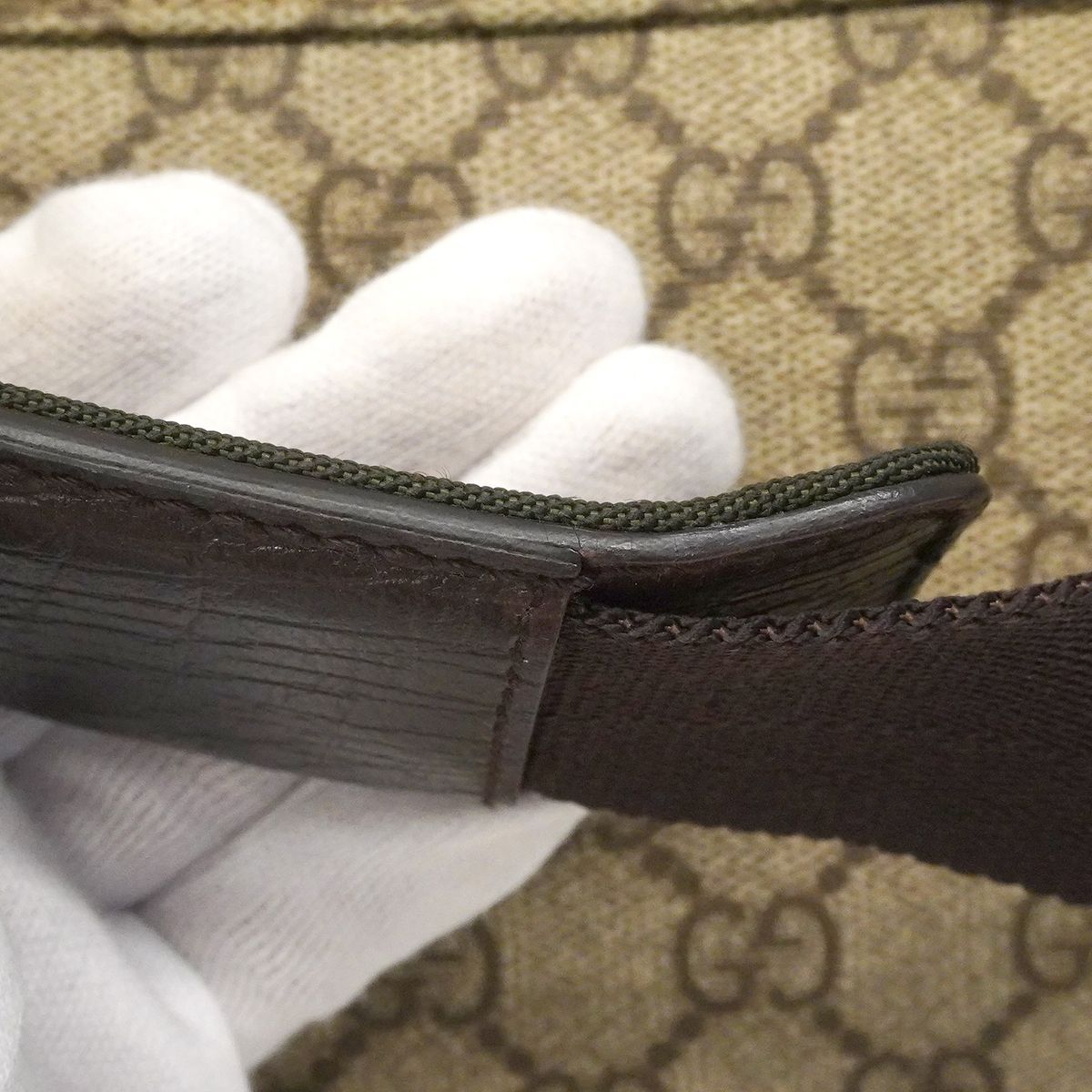 Gucci Shoulder Bag GG Supreme Beige Brown Silver — view 7