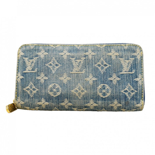 Louis Vuitton Wallet Monogram Denim Zippy Blue