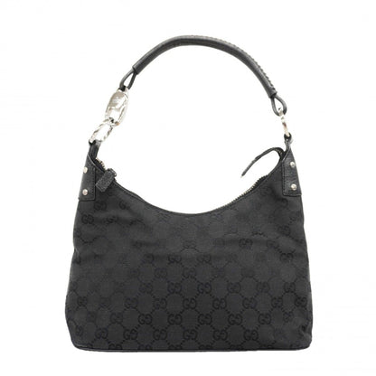 Gucci Handbag GG Canvas Black Silver