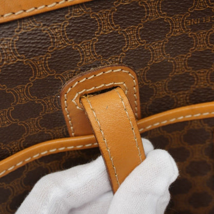 Celine Shoulder Bag Macadam Brown Gold — view 8