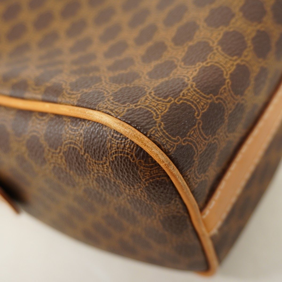 Celine Shoulder Bag Macadam Brown Gold — view 6