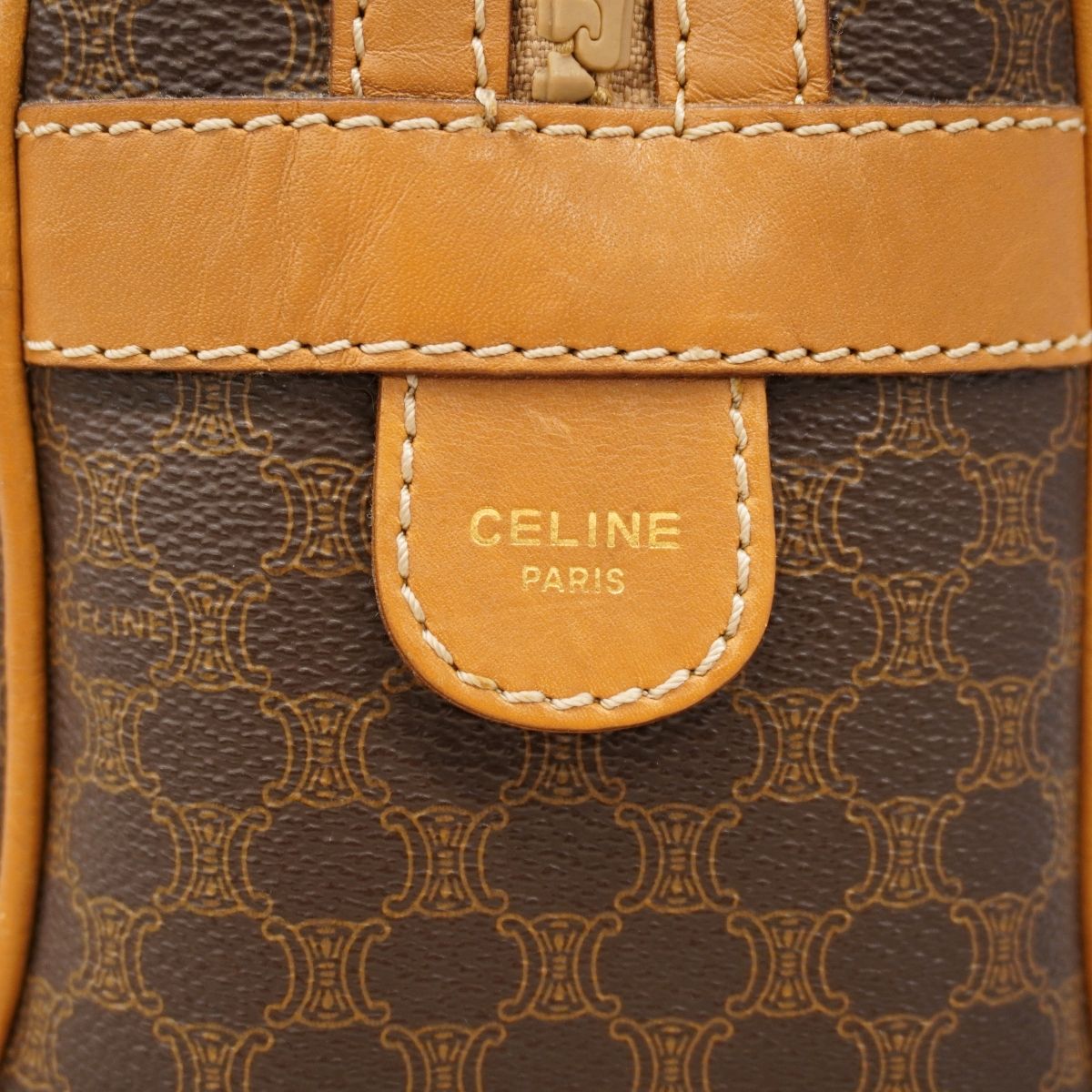 Celine Shoulder Bag Macadam Brown Gold — view 5
