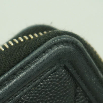 Chanel Coin Case CC Filigree Caviar Leather Black Gold — view 7