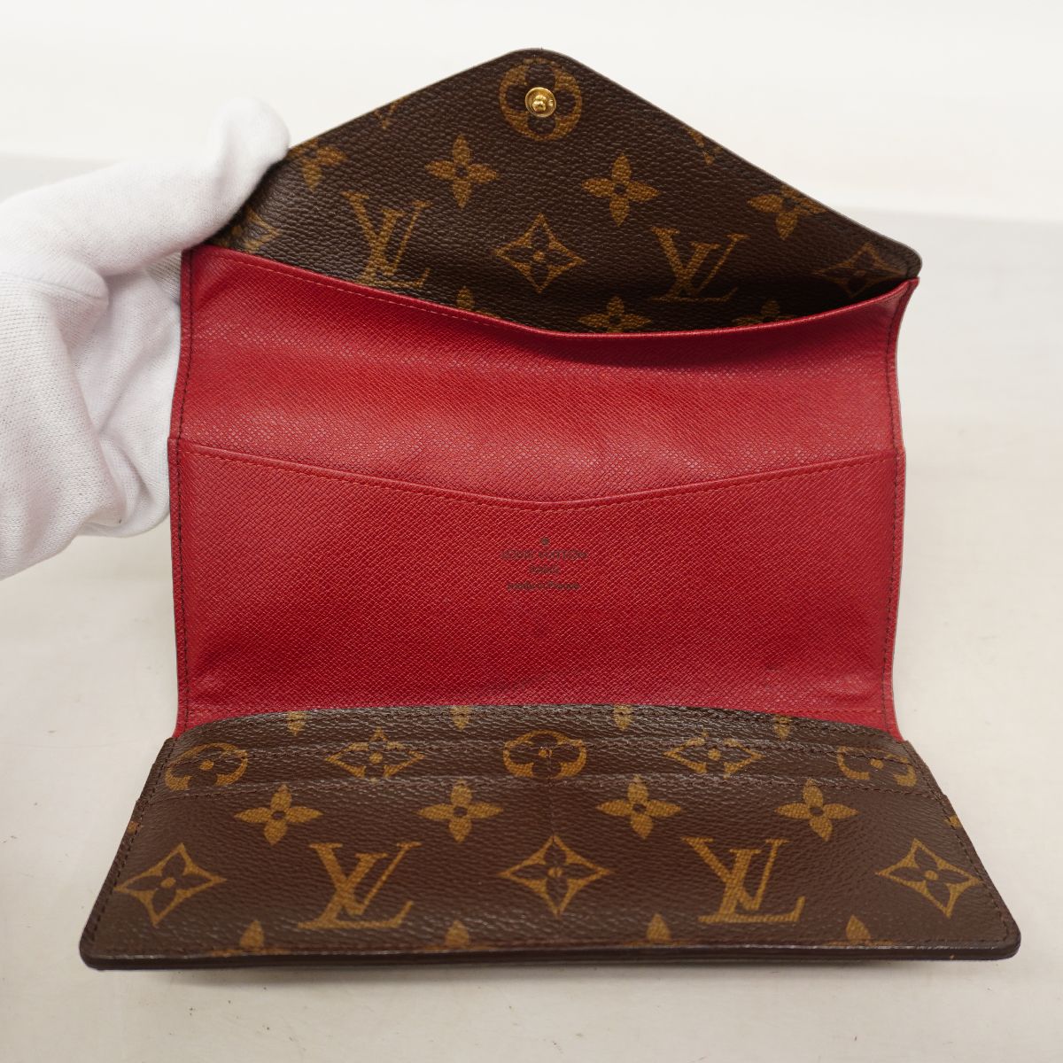 Louis Vuitton Trifold Wallet Monogram Portefeuille Josephine Rouge — view 4