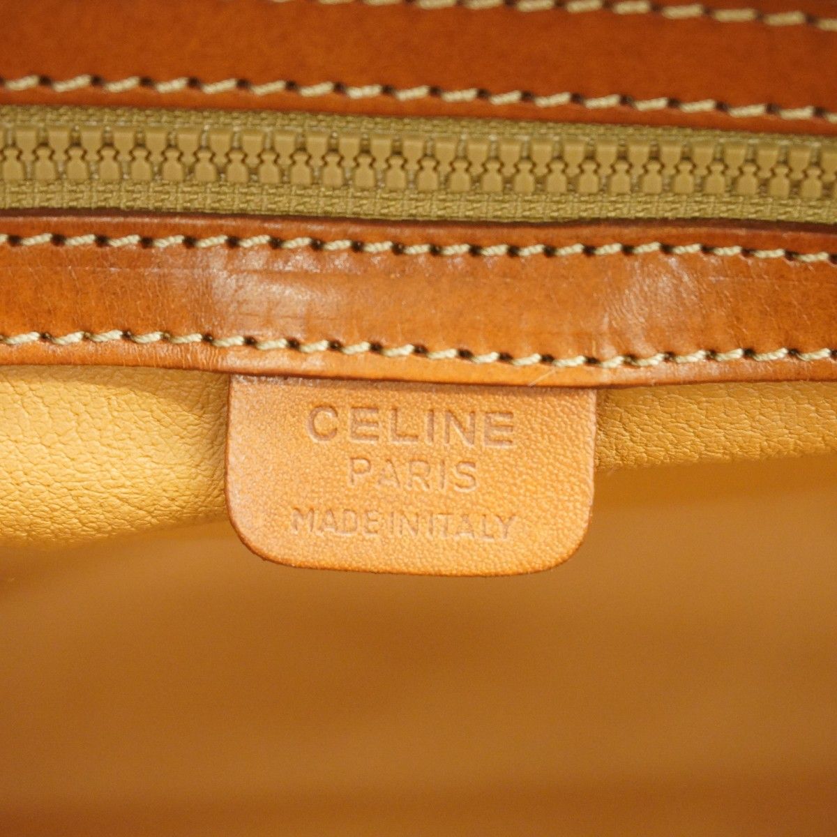 Celine Boston Bag Macadam Brown Gold — view 5