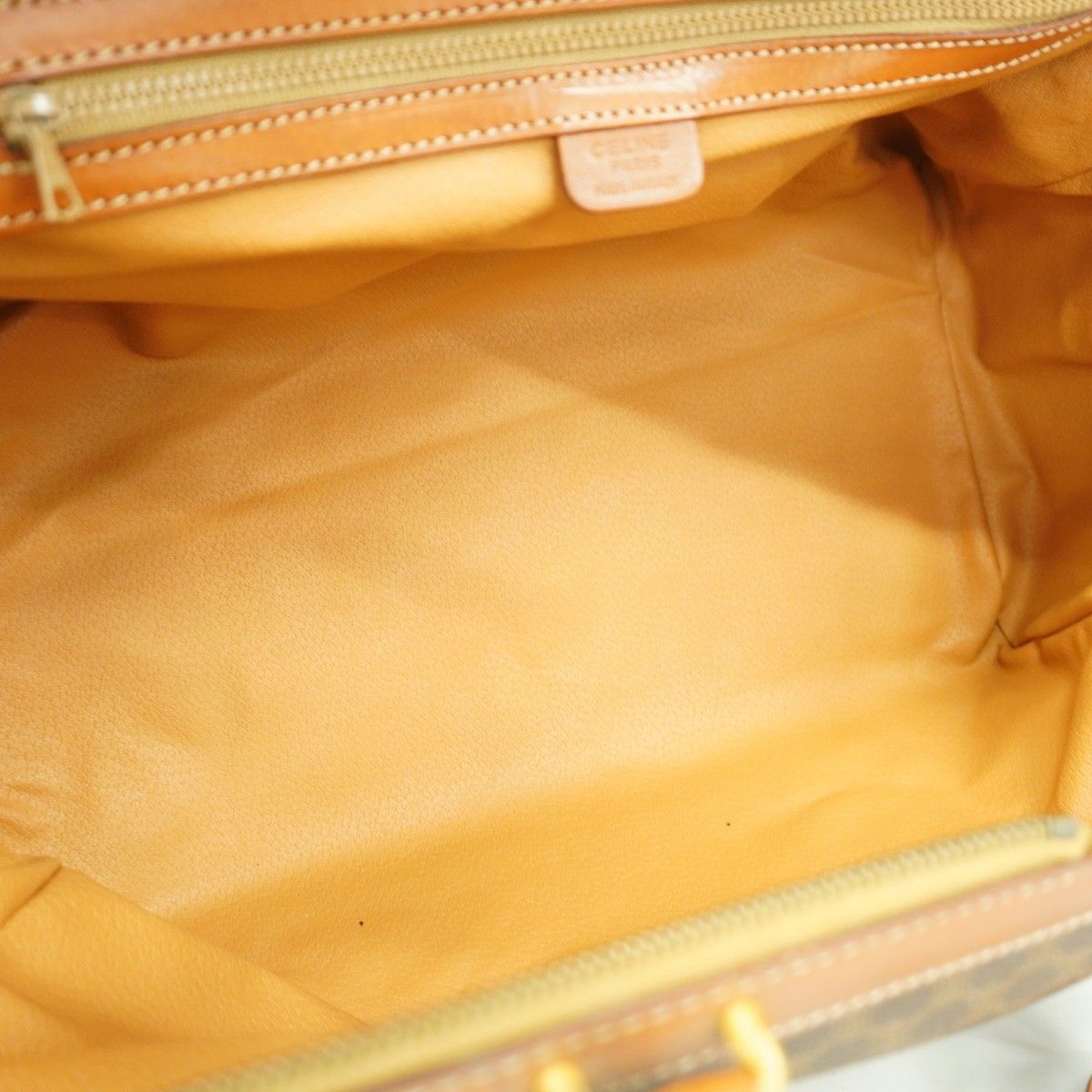 Celine Boston Bag Macadam Brown Gold — view 4