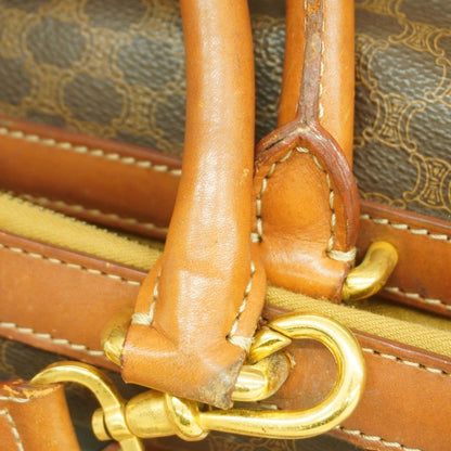 Celine Boston Bag Macadam Brown Gold — view 8