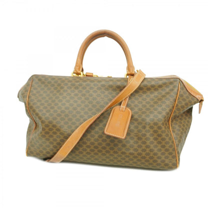 Celine Boston Bag Macadam Brown Gold