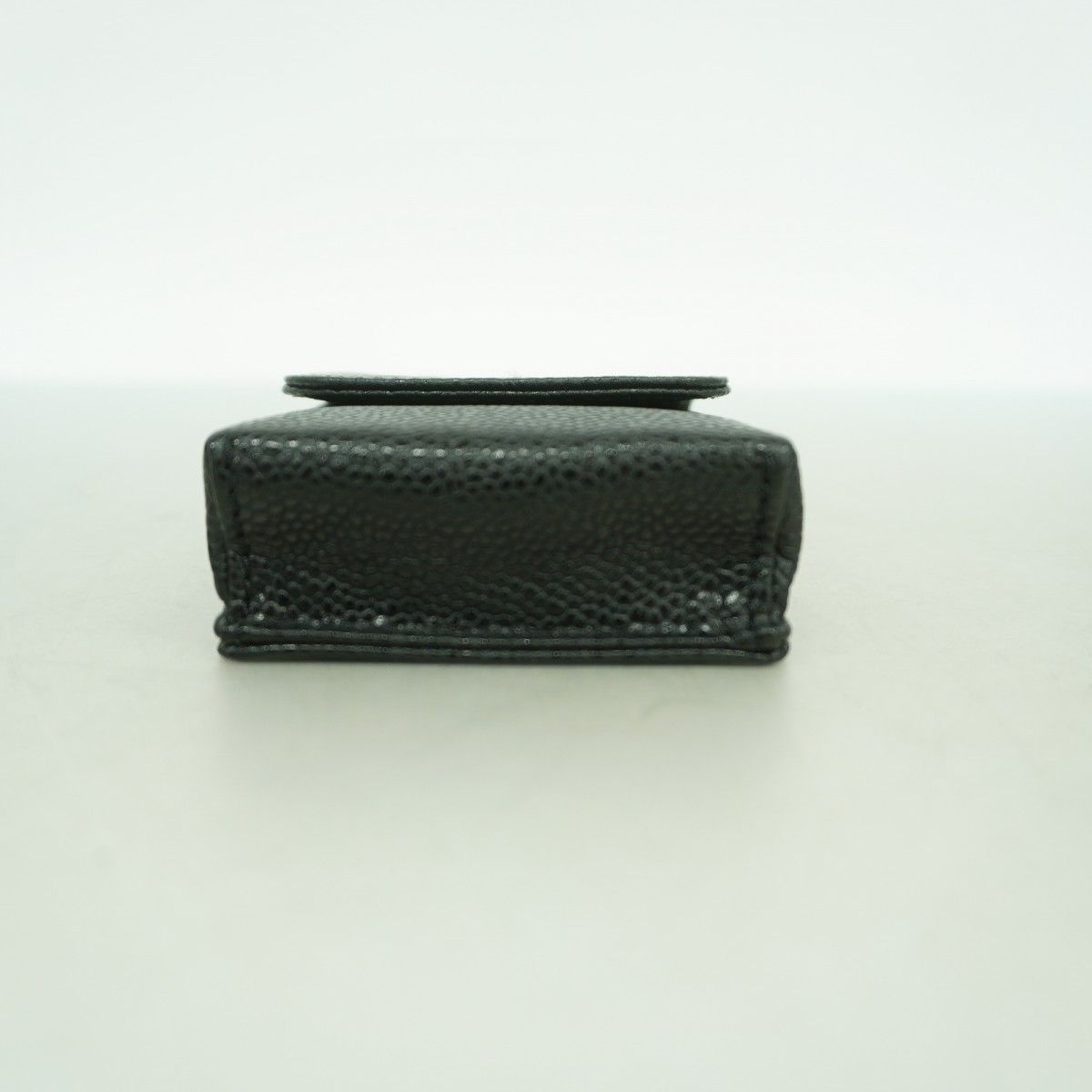 Chanel Cigarette Case Caviar Leather Black Champagne Gold — view 3
