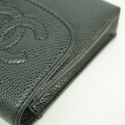Chanel Cigarette Case Caviar Leather Black Champagne Gold — view 7