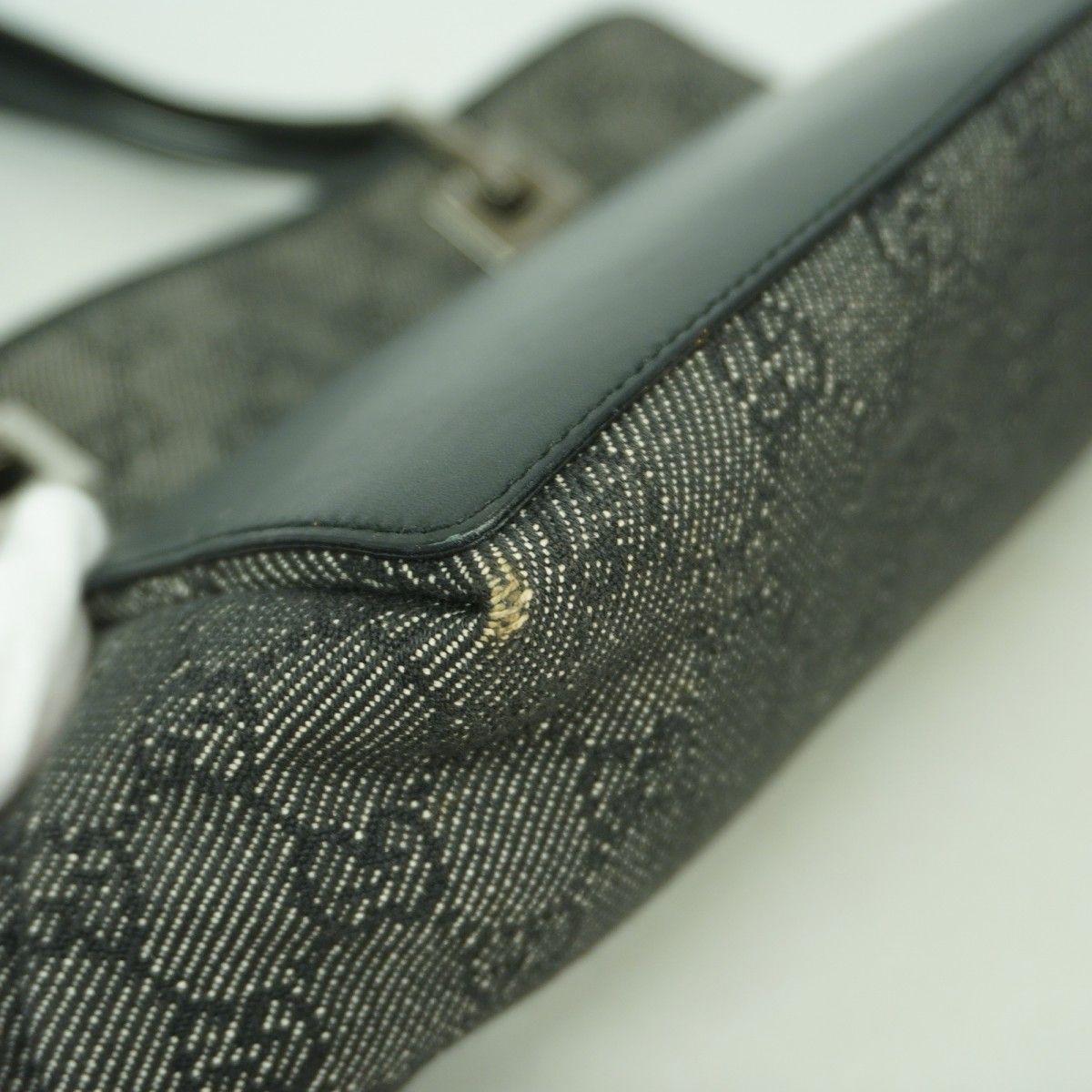 Gucci Tote Denim Gray Black Silver — view 6