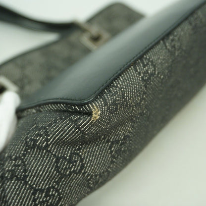 Gucci Tote Denim Gray Black Silver — view 6