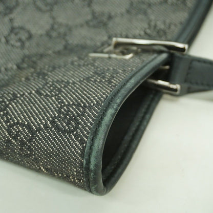 Gucci Tote Denim Gray Black Silver — view 9