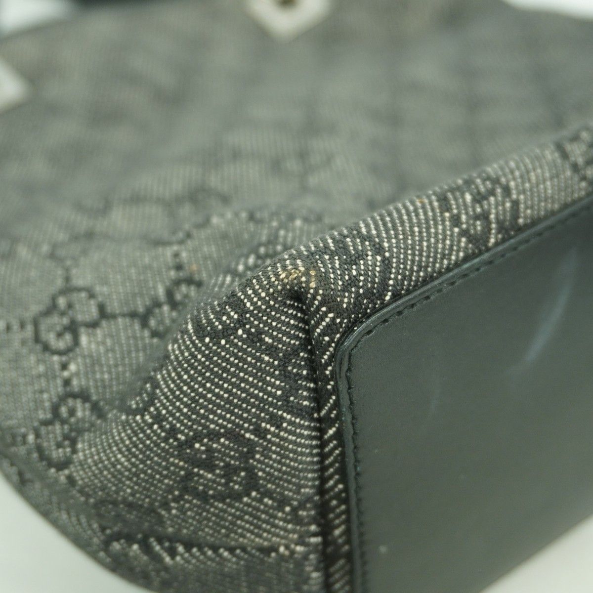 Gucci Tote Denim Gray Black Silver — view 8