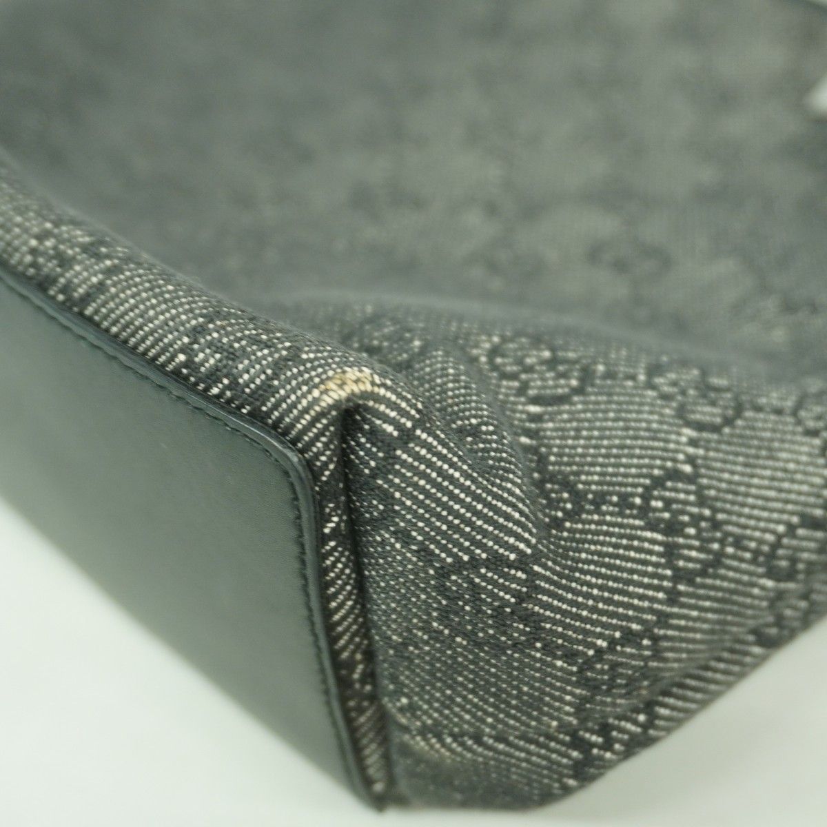 Gucci Tote Denim Gray Black Silver — view 7