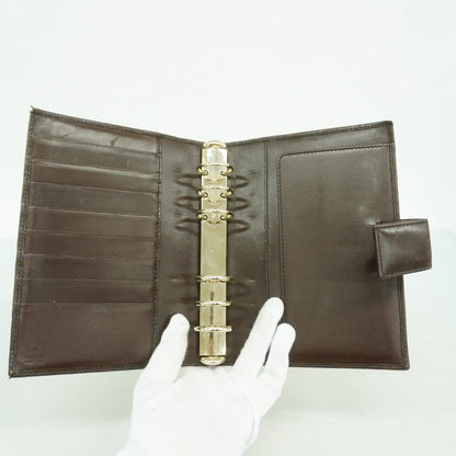 Gucci Notebook Cover Guccissima Leather Dark Brown Champagne Gold Agenda — view 3