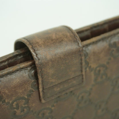 Gucci Notebook Cover Guccissima Leather Dark Brown Champagne Gold Agenda — view 8