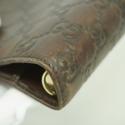 Gucci Notebook Cover Guccissima Leather Dark Brown Champagne Gold Agenda — view 7