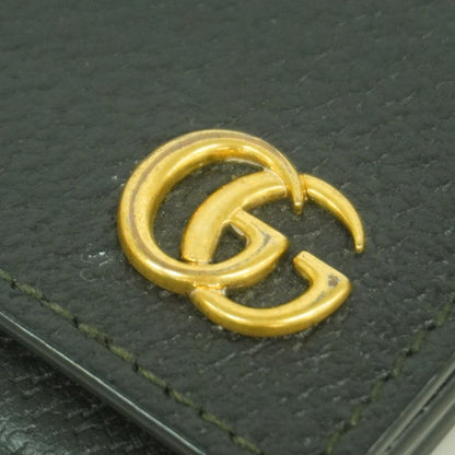 Gucci Coin Case GG Marmont Leather Black Gold — view 7