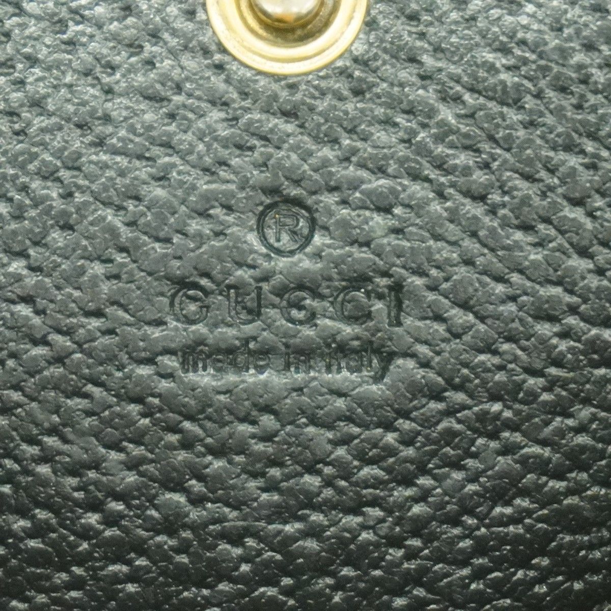 Gucci Coin Case GG Marmont Leather Black Gold — view 4