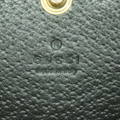 Gucci Coin Case GG Marmont Leather Black Gold — view 4