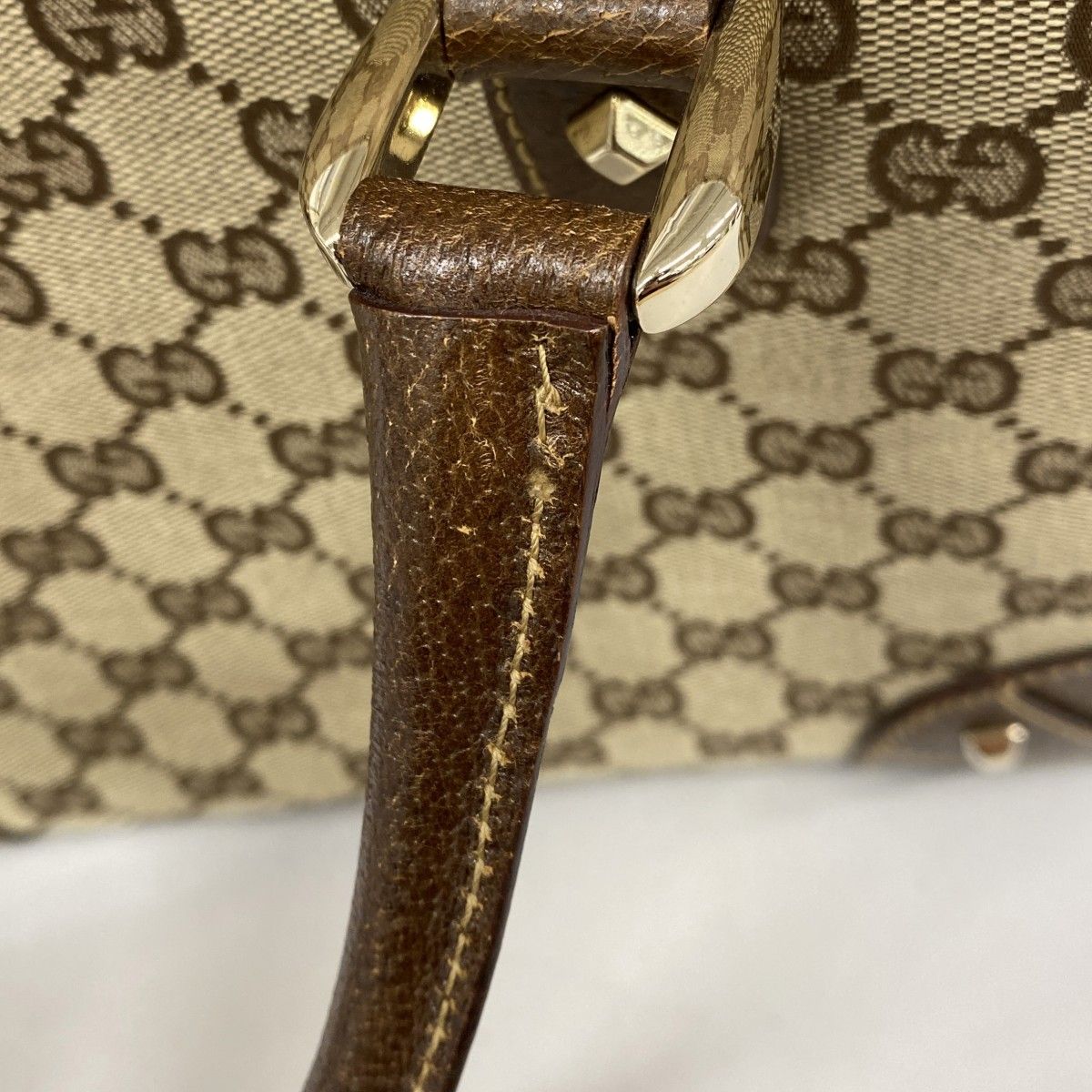 Gucci Handbag GG Canvas Beige Champagne Gold — view 8